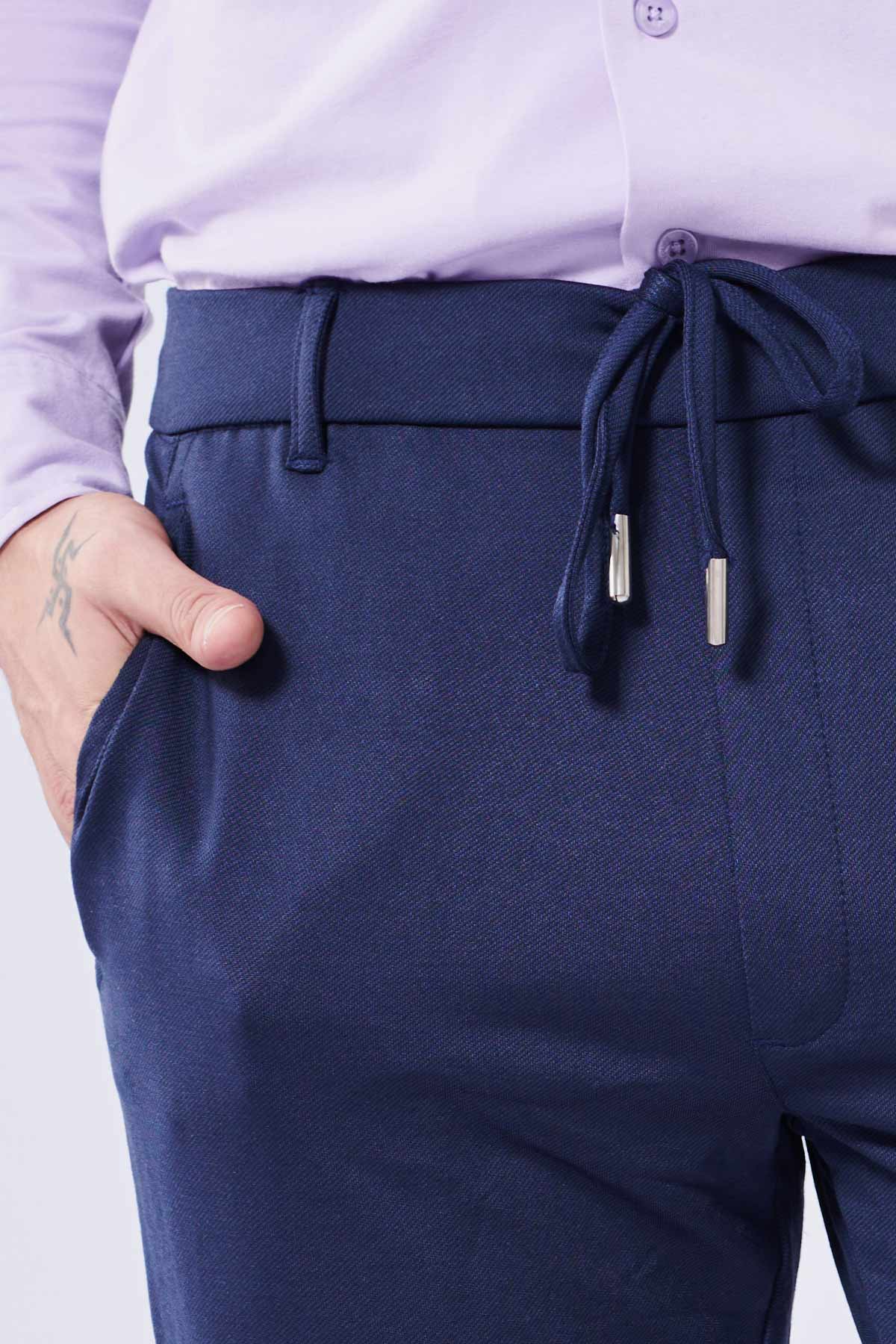 Navy Stretch Plain Formal Trouser – metrogents